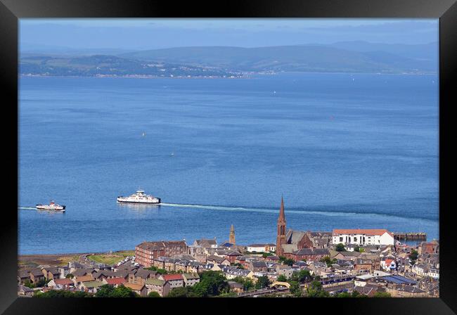 Ferries serving Largs Framed Print by Allan Durward Photography