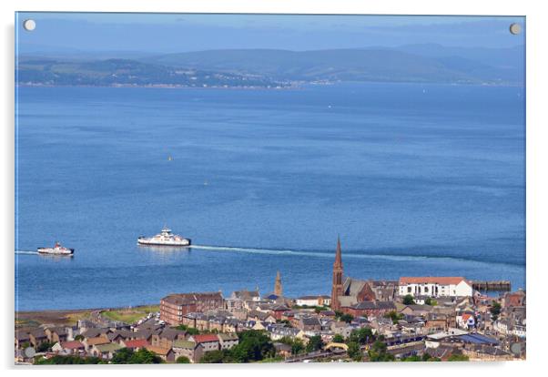 Ferries serving Largs Acrylic by Allan Durward Photography