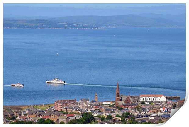 Ferries serving Largs Print by Allan Durward Photography