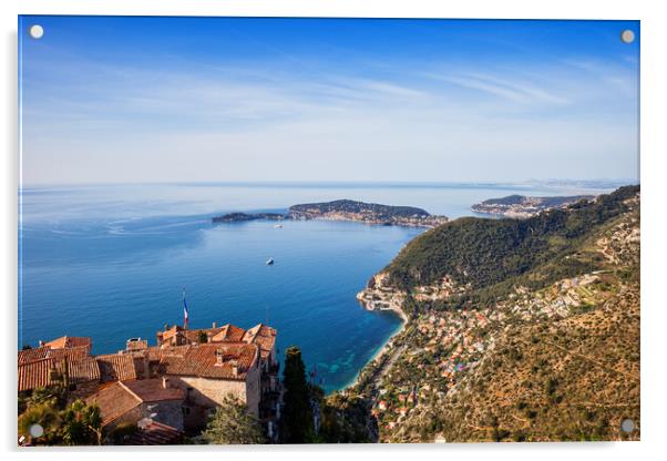 French Riviera Coastline Acrylic by Artur Bogacki