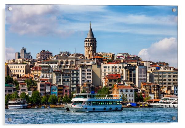 Istanbul Skyline in Turkey Acrylic by Artur Bogacki