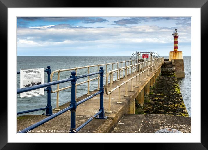 Amble Lighthouse, Northumberland Framed Mounted Print by Jim Monk