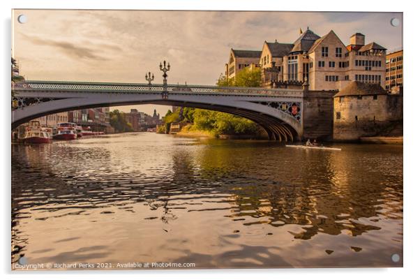 Lendal Bridge York - reflections at daybreak Acrylic by Richard Perks