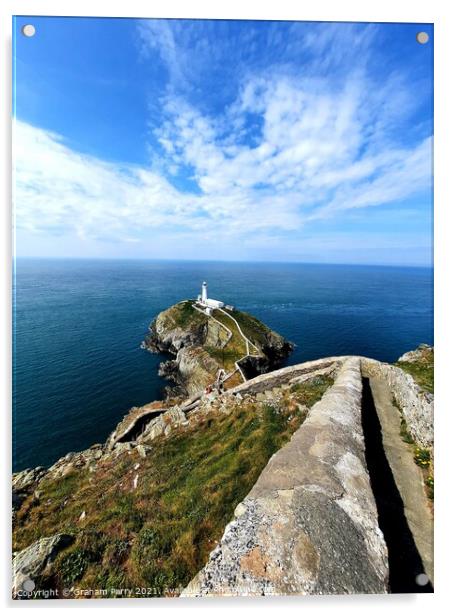 Steps to South Stack Beacon Acrylic by Graham Parry