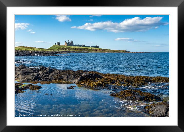 Dunstanburgh Castle Northumberland Framed Mounted Print by Jim Monk