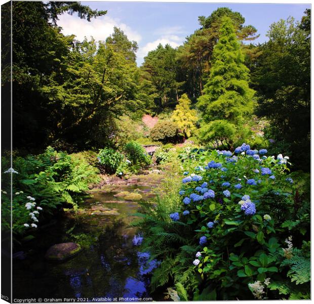 Summer's Splendour in Bodnant Garden Canvas Print by Graham Parry