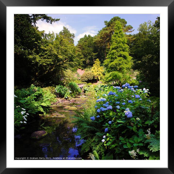 Summer's Splendour in Bodnant Garden Framed Mounted Print by Graham Parry