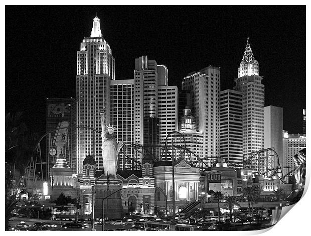 New York, New York at night Print by Simon Marshall