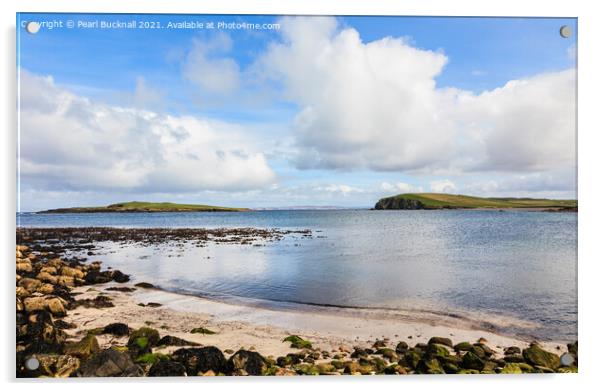 Shetland Isles Coast Scotland Acrylic by Pearl Bucknall