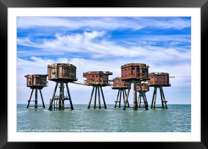 Red Sands Maunsell Forts Framed Mounted Print by Wight Landscapes