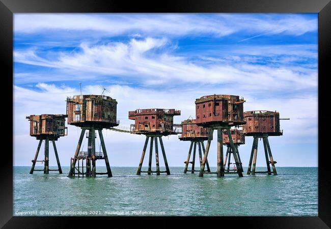 Red Sands Maunsell Forts Framed Print by Wight Landscapes
