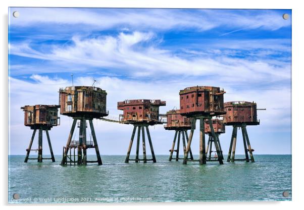 Red Sands Maunsell Forts Acrylic by Wight Landscapes