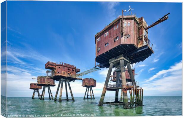 WWii Maunsell Forts Canvas Print by Wight Landscapes