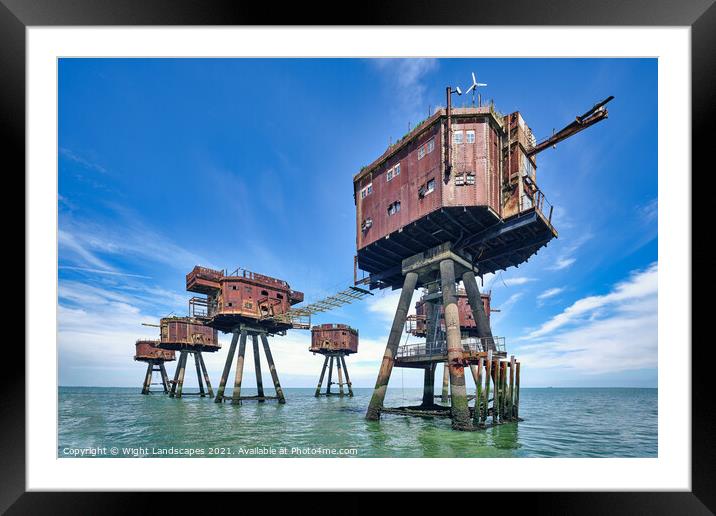 WWii Maunsell Forts Framed Mounted Print by Wight Landscapes