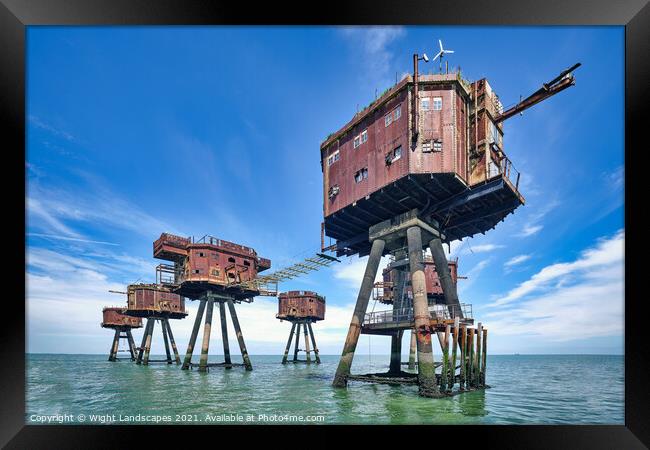 WWii Maunsell Forts Framed Print by Wight Landscapes