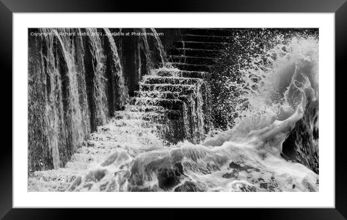 Wave Power Framed Mounted Print by Richard Webb