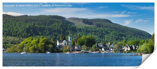 A Panoramic Image of Kenmore, Loch Tay, Perthshire Print by Navin Mistry