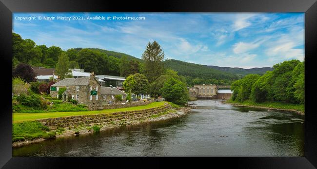 A view of Port Na Craig and the River Tummel, Pitlochry Framed Print by Navin Mistry