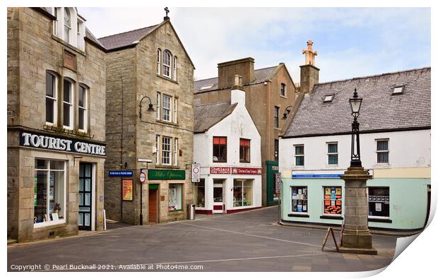 Market Cross Lerwick Shetland Scotland Print by Pearl Bucknall