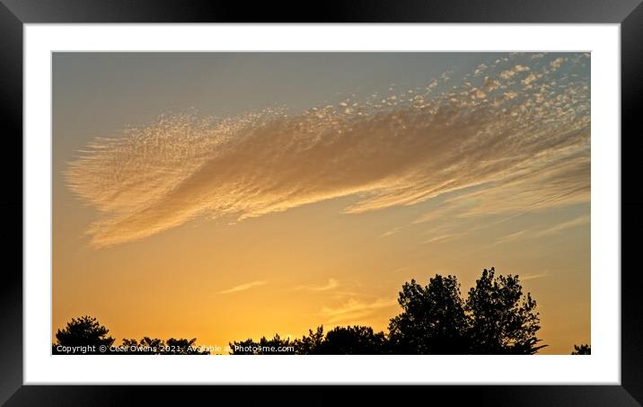 Sky cloud Framed Mounted Print by Cecil Owens