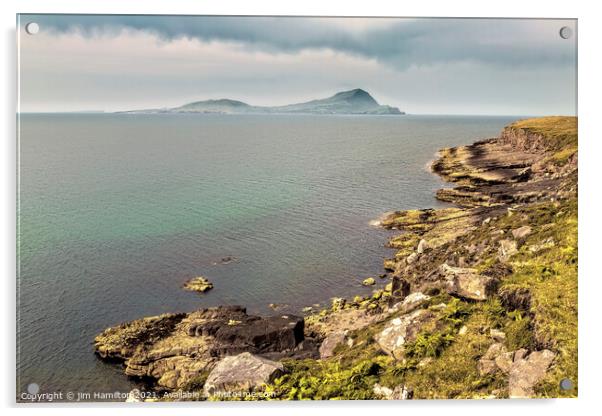 Clare Island from Spanish point Acrylic by jim Hamilton
