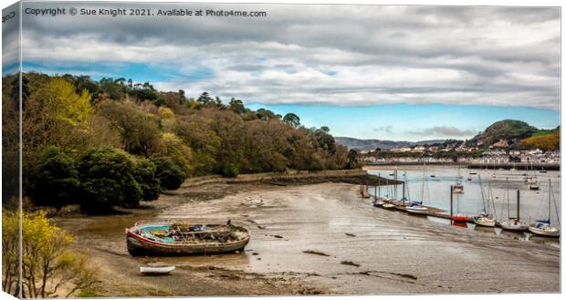 Conwy Harbour  Canvas Print by Sue Knight