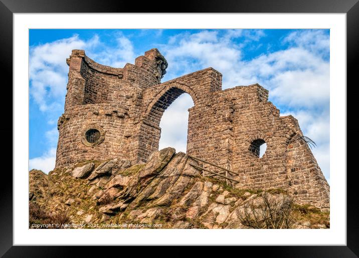 Mow Cop Folly Framed Mounted Print by Alan Taylor