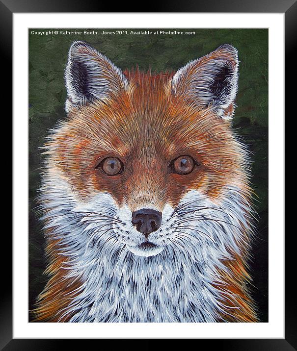 Red Fox Framed Mounted Print by Katherine Booth - Jones