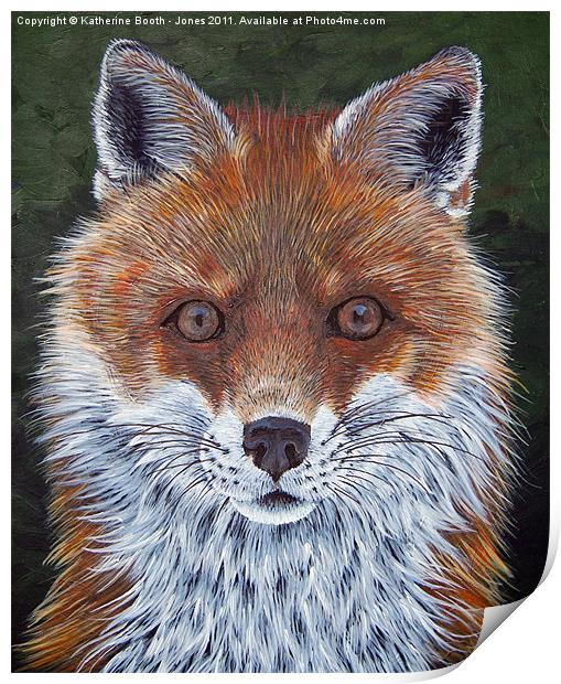 Red Fox Print by Katherine Booth - Jones