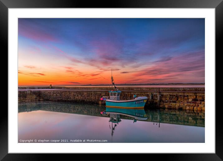 the boat Framed Mounted Print by stephen cooper