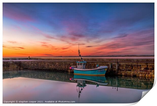 the boat Print by stephen cooper