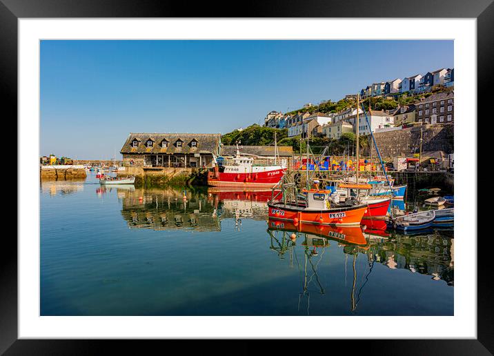 Mevagissey Harbour Framed Mounted Print by Malcolm McHugh