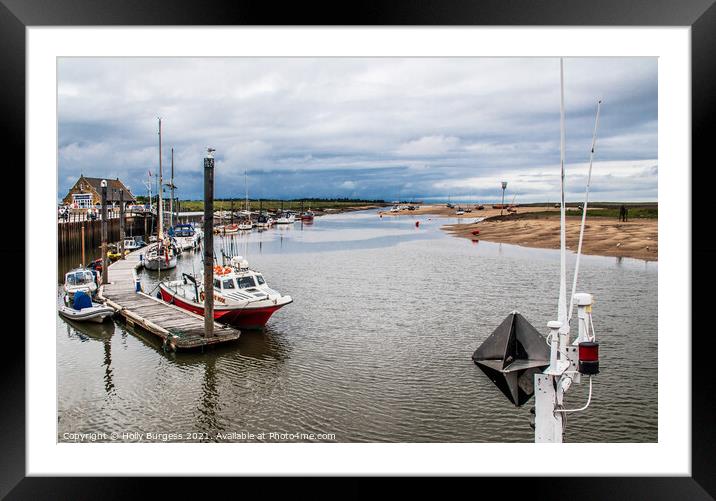 Tranquil Dawn over Wells Harbour Framed Mounted Print by Holly Burgess