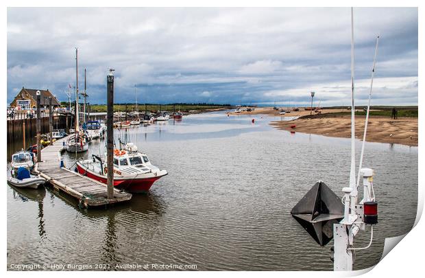 Tranquil Dawn over Wells Harbour Print by Holly Burgess