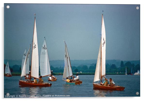 Sailing on the Thames near Marlow England 1960 Acrylic by Bygone Images