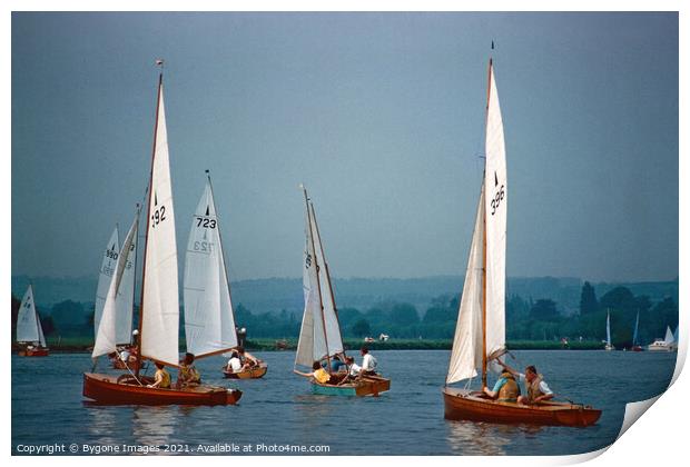 Sailing on the Thames near Marlow England 1960 Print by Bygone Images