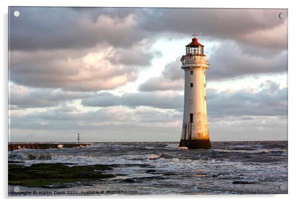 Perch Rock Lighthouse Acrylic by Martin Davis