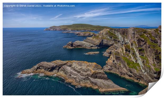 Kerry Cliffs #2, Ireland (panoramic) Print by Derek Daniel
