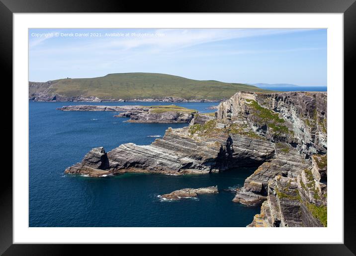 Kerry Cliffs #3, Ireland Framed Mounted Print by Derek Daniel