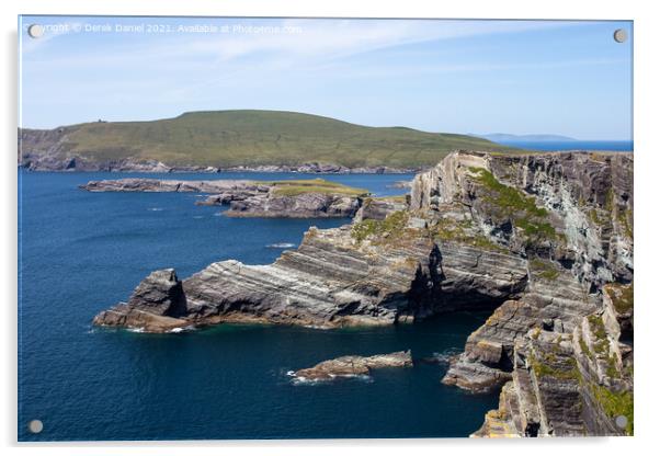 Kerry Cliffs #3, Ireland Acrylic by Derek Daniel