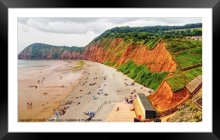 The Red Cliffs Of Sidmouth  Framed Mounted Print by Peter F Hunt