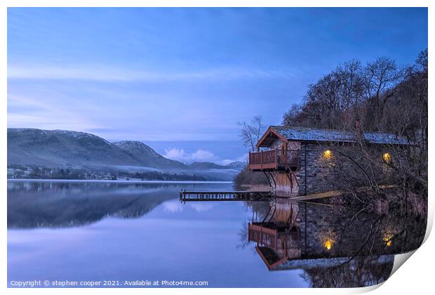 boathouse Print by stephen cooper