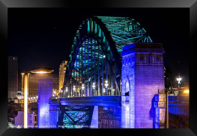 tyne bridge Framed Print by stephen cooper