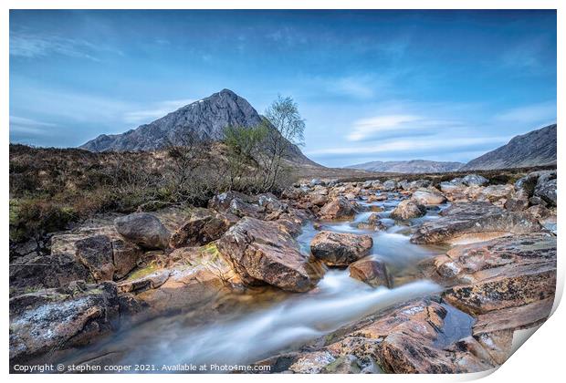buachaille mountain Print by stephen cooper