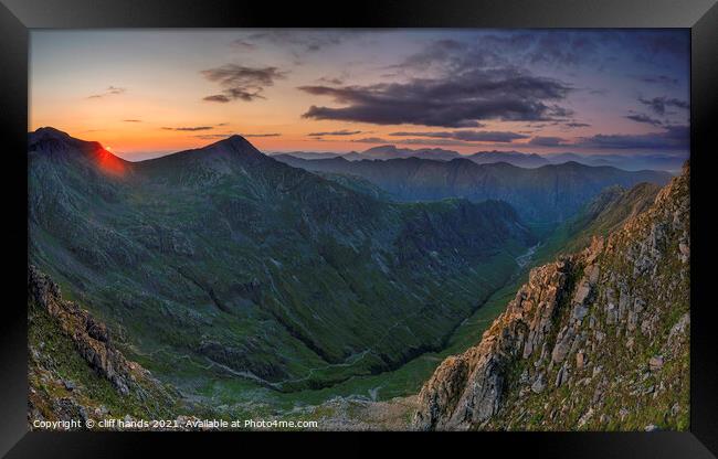 Sunset Hidden valley, Glencoe, Highlands, Scotland. Framed Print by Scotland's Scenery