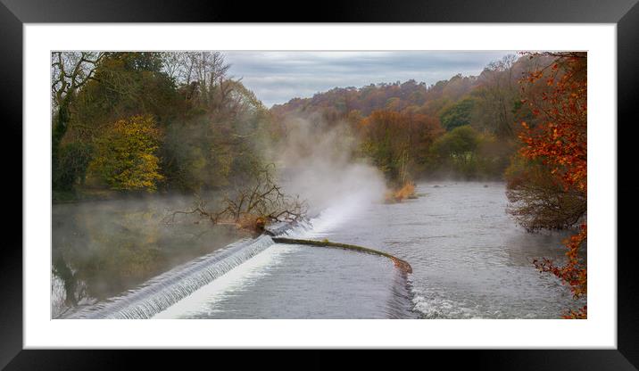 Misty River Leven Framed Mounted Print by Roger Green