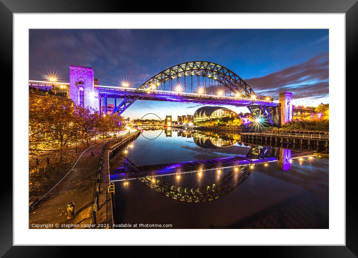 tyne bridge Framed Mounted Print by stephen cooper