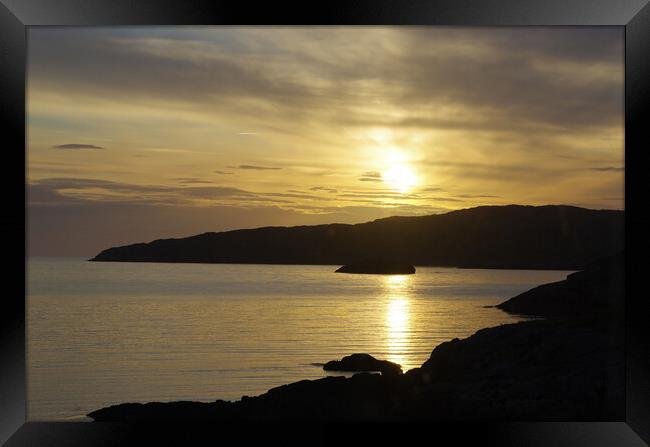 Sunset from Lochinver Scotland Framed Print by Jacqi Elmslie