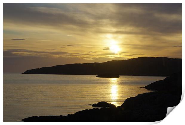 Sunset from Lochinver Scotland Print by Jacqi Elmslie