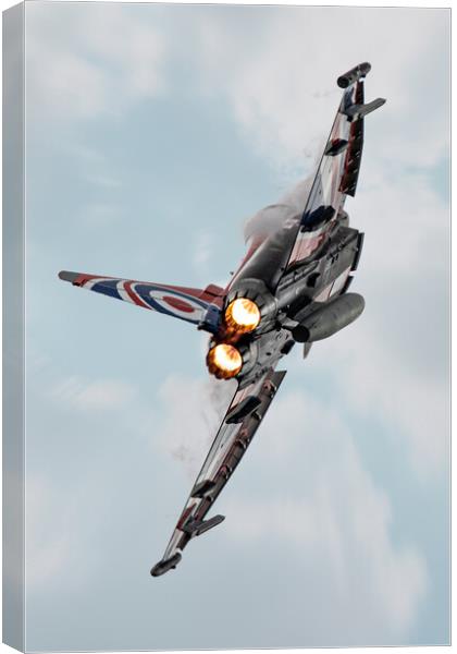 Eurofighter Typhoon Display Jet Afterburner Canvas Print by J Biggadike